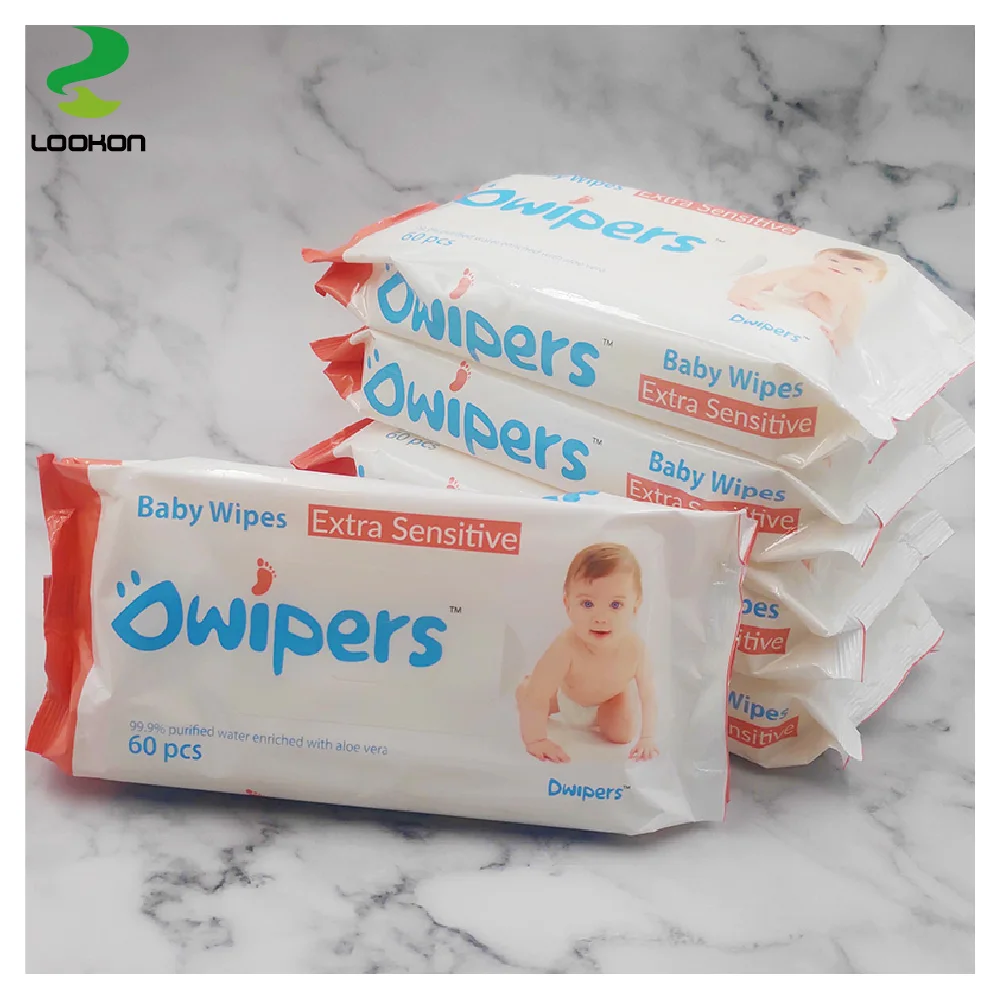 

Lookon private label cotton wipes 99% water organic aloe vera water wet wipes lid water based wipes non alcohol