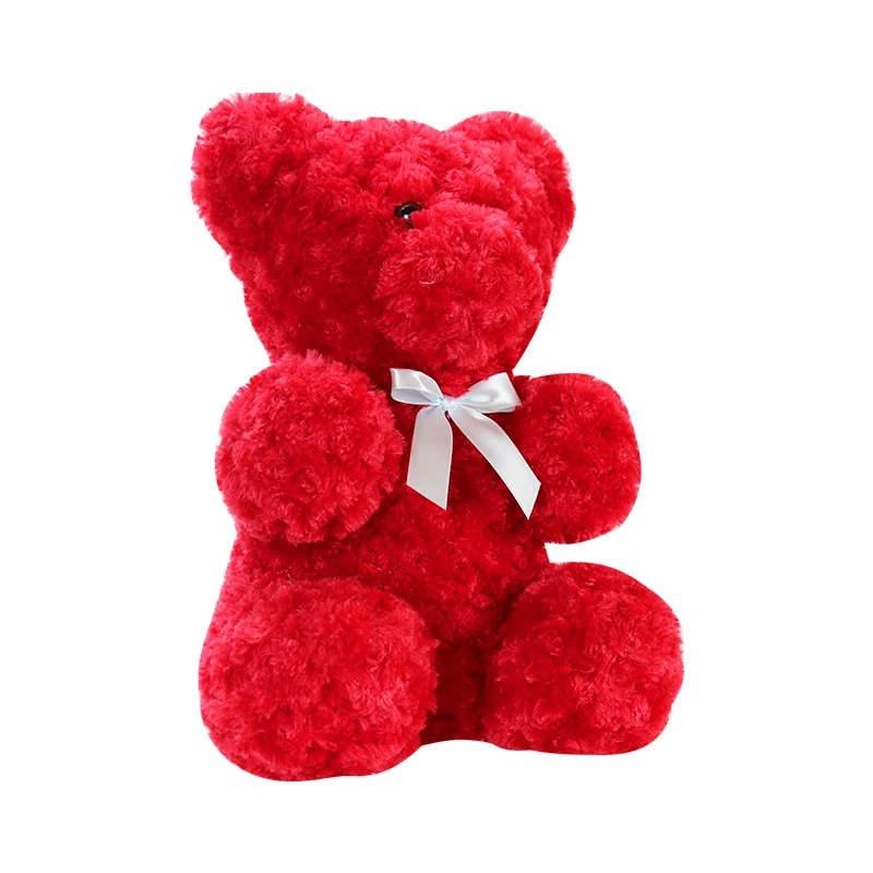 厂家定制毛绒玩具红玫瑰泰迪熊情人节