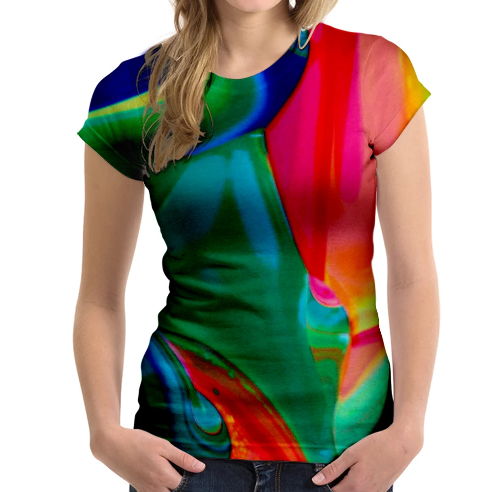 

Summer women's tops custom remeras mujer tisort teeshirt femme ledis loose wholesale casual tie dye tee t shirts for female