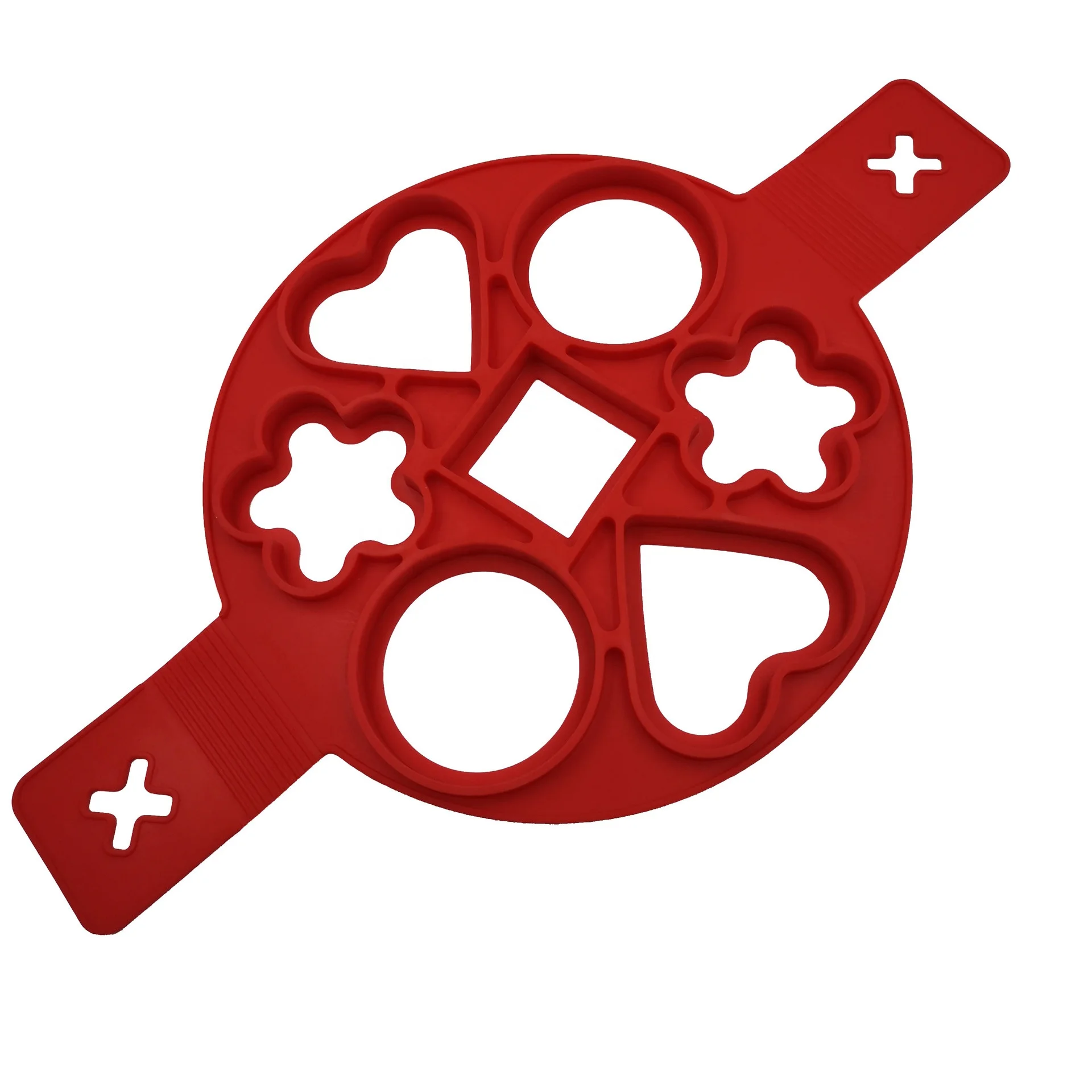 

New Type Household Silicone Pancake Maker Cooking Tool Cooking Fried Egg Baking Mold, Red