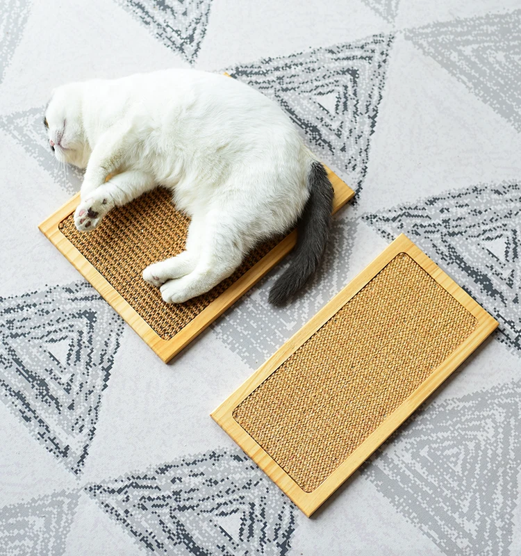 Pet Supplies Solid Wood Sisal Material Cat Scratching Board Scratcher 20*40cm Buy Cat