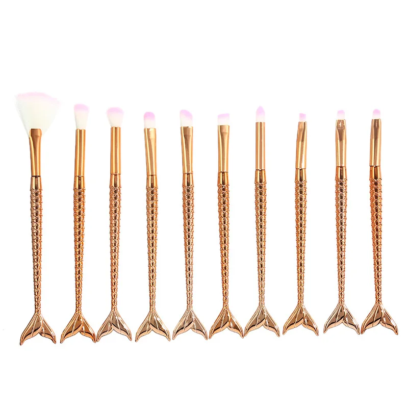 

Proper price top quality mermaid professional makeup brush set, As picture