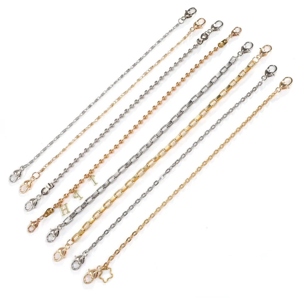 

2021 phone accessories silver gold short metal chain phone beaded strap wrist charm