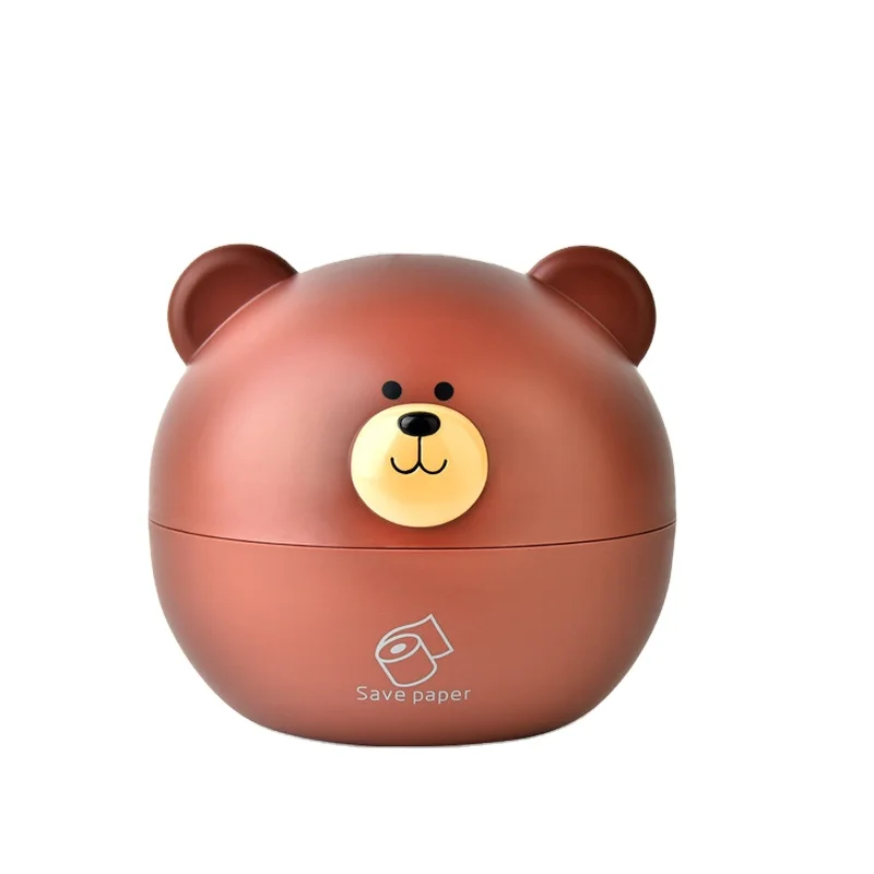 2019 Custom Nordic Style Bathroom Plastic Household Bear Tissue Box Creative Roll Paper Tray
