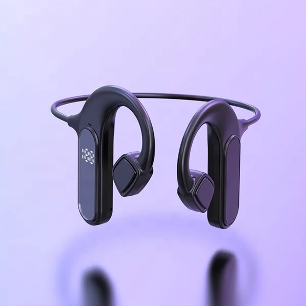 

VG09 New Bone Conduction Headphones Wireless Earphones Ear Hook Comfortable Waterproof Sports Headset With Mic, Black