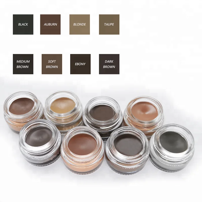 

quick-drying smudge proof waterproof private label cream natural eye makeup brow pot tint tattoo dip eyebrow gel pomade