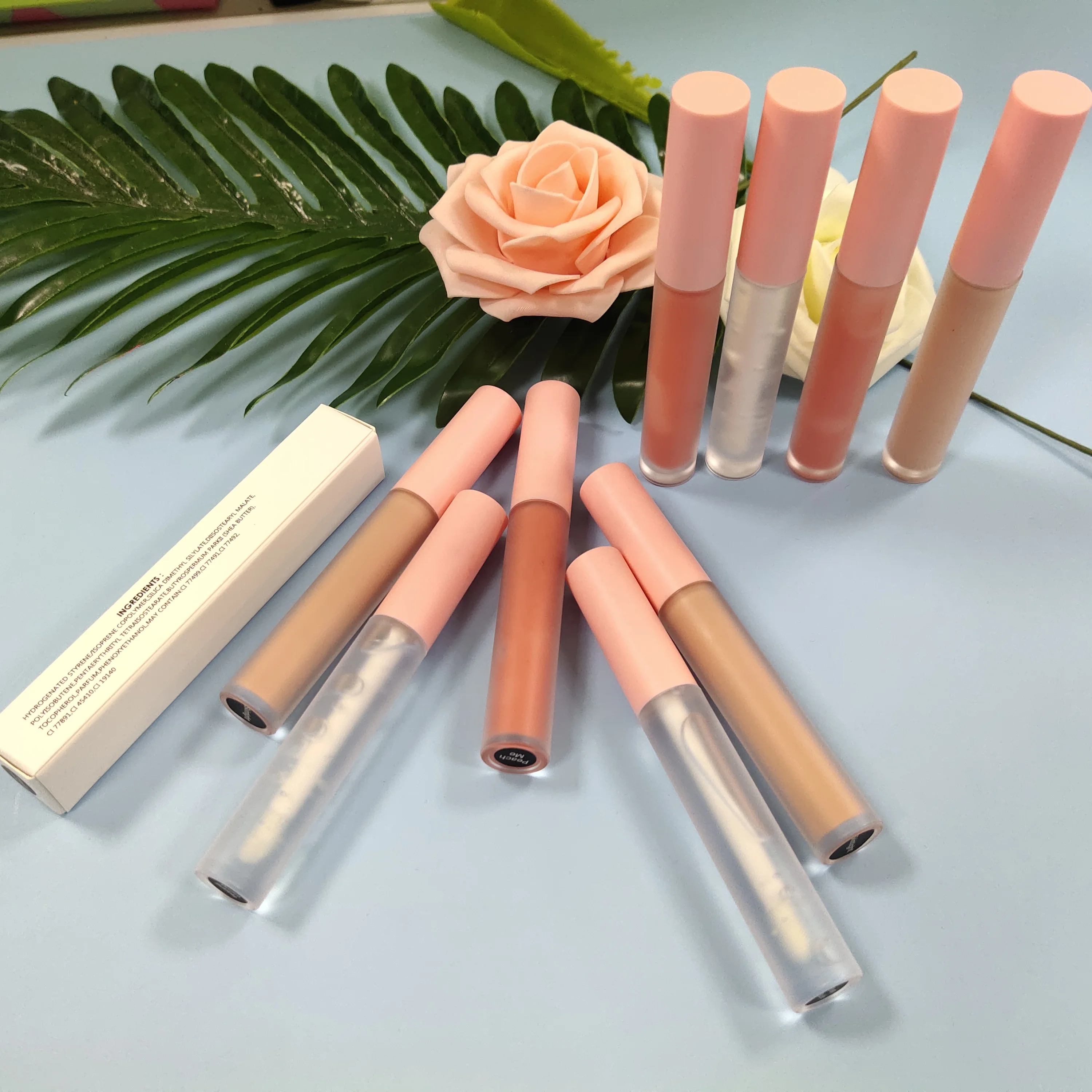 

Glossy Lip Gloss Vendor High Pigment Pink Lip Gloss Lipstick Liquid Matte