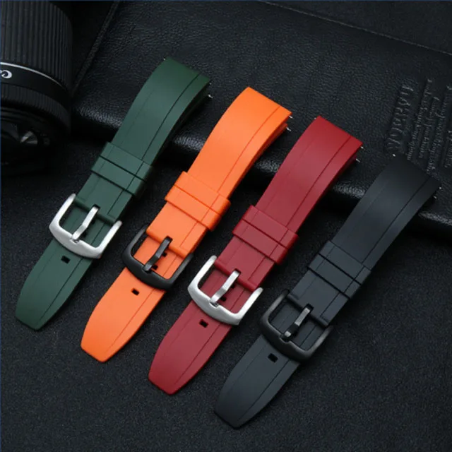 

Onthelevel Fluorine Rubber Watch Strap  24mm Quick Release Bar FKM Rubber Watchband For Brand Watches Band, Per chart/customize