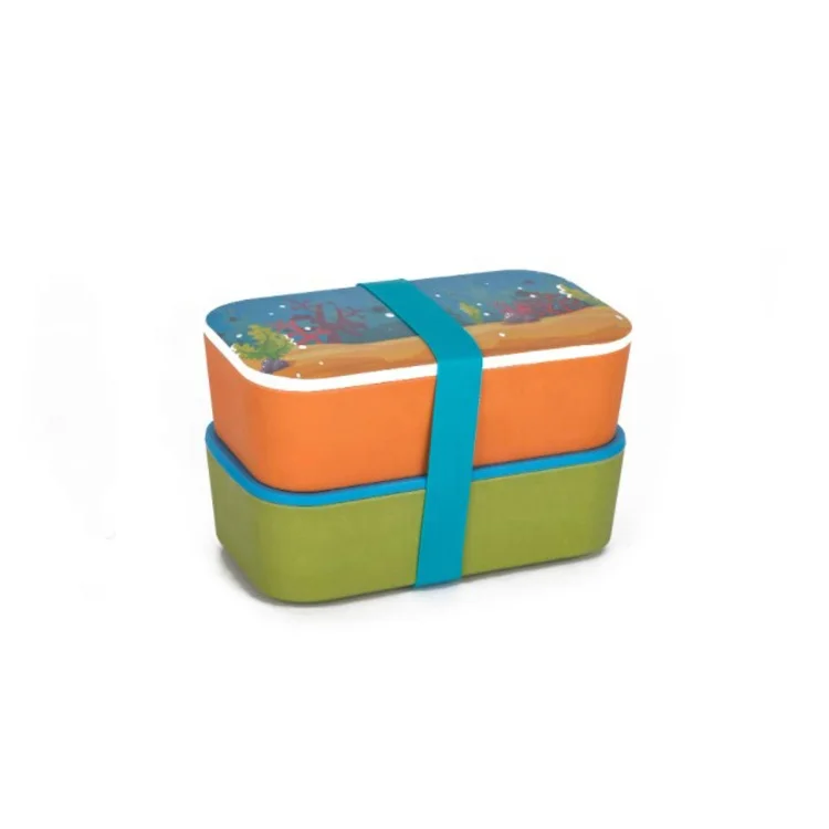 

Professional Manufacturer Mini Lunch Box Double Lunch Box with Spoon and Fork, Blue,yellow,green,pink