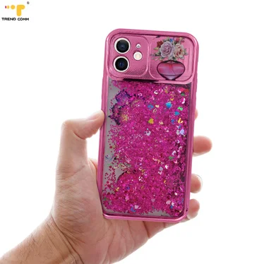 

Sliding Camera Mobile Cover Glitter OEM Luxury Customised Printing Phone Case For iPhone 12