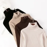 

Women Turtleneck Long Sweater chic Autumn winter thick Sweater Pullovers Women Long Sleeve casual warm basic turtleneck Sweater