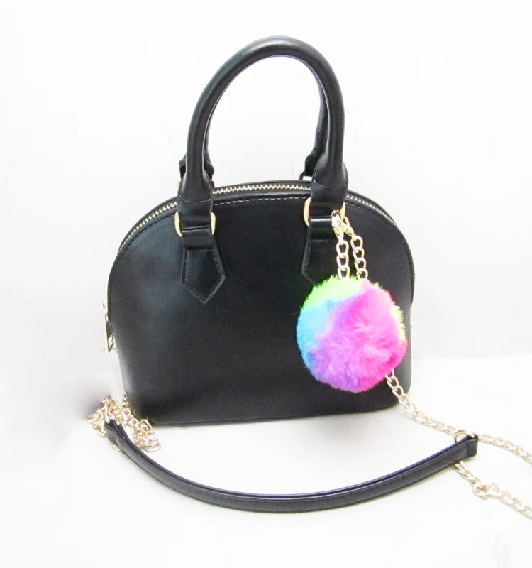 
Direct manufacturer price korea style simple women handbag shoulder mini shell bag with pompom 