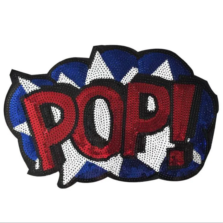 

New fashion letter Sequin Decal fashion pocket Decal DIY Decal clothing accessories patch