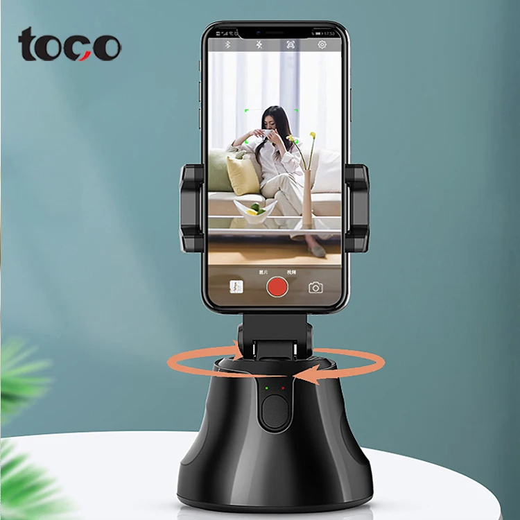 

TOCO New Auto Face Tracking Gimbal Stabilizer Tripod Stand Phone Camera Control 360 Degree rotation bluetooths selfie stick, Black white pink