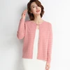 fashion style women O-neck jacquard cashmere knitwear sweater cardigan with high quality