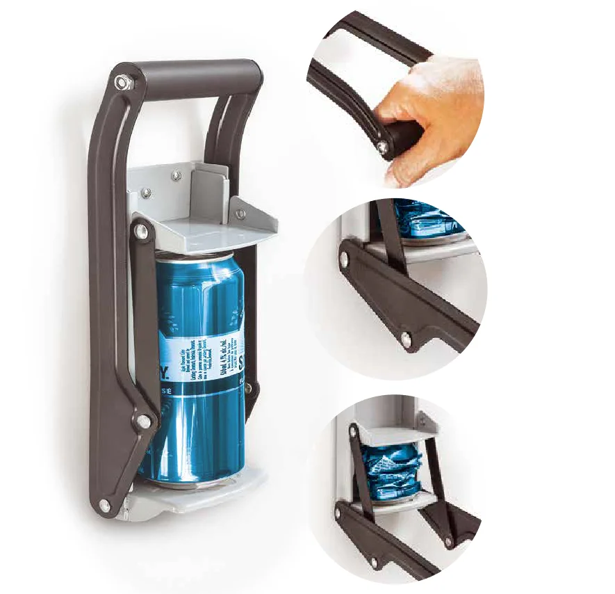 16oz Large Can Crusher Home Wall Mount Bottle Opener Easy Recycling Cans Tools