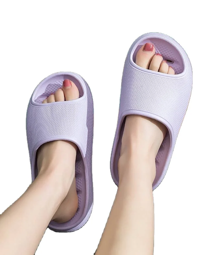 

Indoor comfortable soft slippers Men women Non-slip bathroom home shoes Flat EVA Thick sole Slides Women's sandals, Yellow, green, purple, pink, black, dark grey