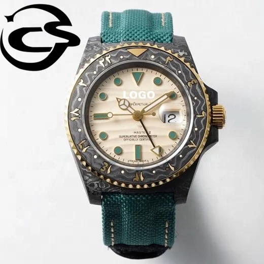 

Luxury Mechanical Watch 126710BLRO ETA 3186 movement Carbon fiber case Diw Arabic literal Rollexables for men GMT Master watches