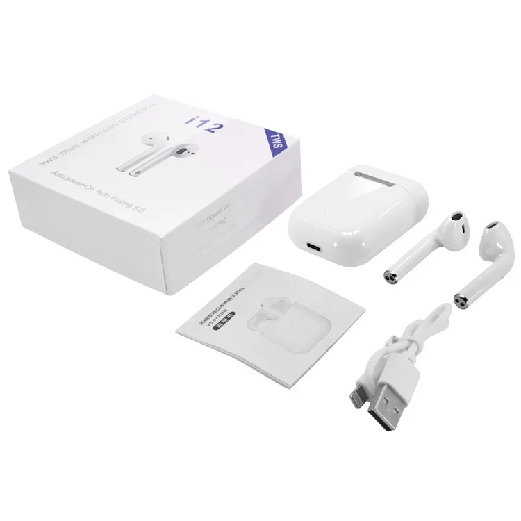 super quality i12 tws earbuds mini headset wireless charger bluetooth earphone - ANKUX.COM