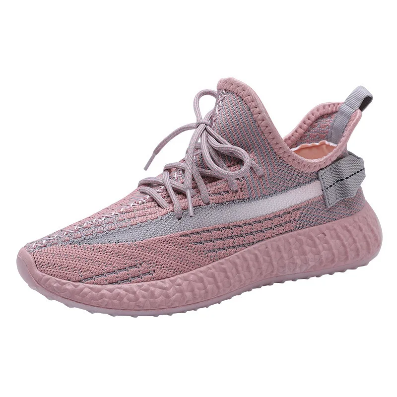 

Sports ins tide shoes women's summer 2020 breathable mesh fly woven shoes starry daddy shoes, Black beige white