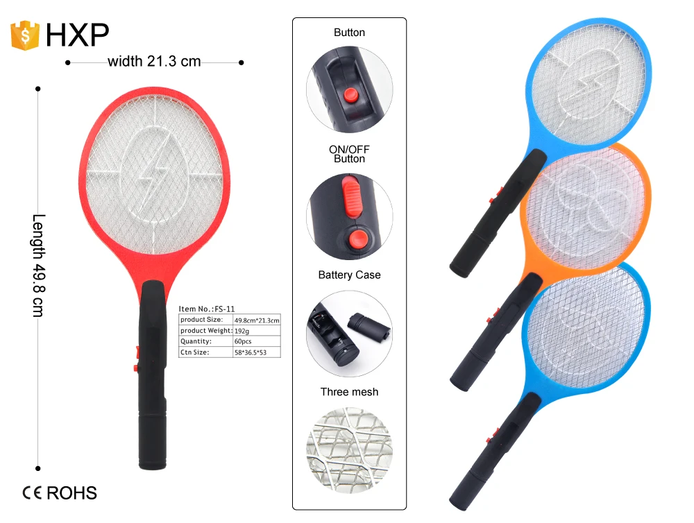 Portable Home Using Bug Zapper Double Switch Mosquito Insect Pest Killer Lining Badminton Racket