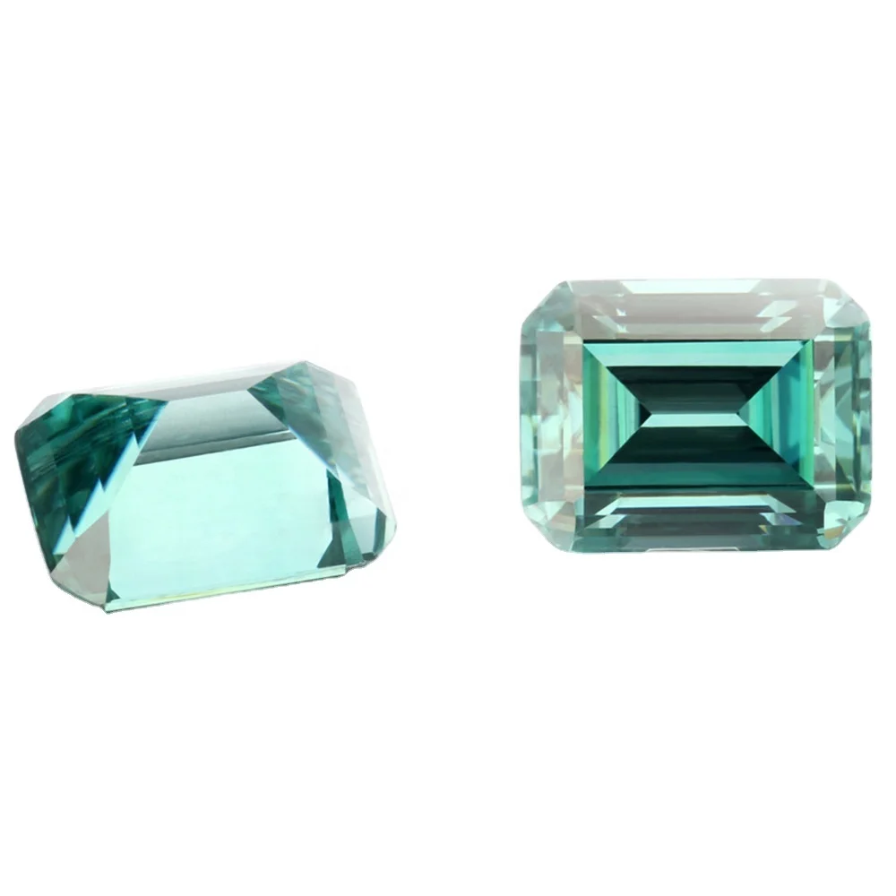 

Emerald cut green moissanite clarity vvs octagon asscher cut shape gems moissanite diamond price for per carat, D/e/f/g/h/i/j/k