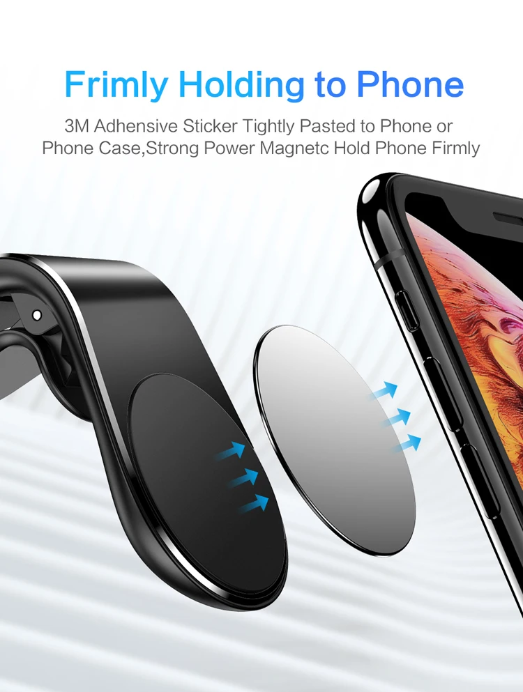 simr L Shape Car Phone Holder Air Vent Mount Stand Car GPS Mobile cell phone holder magnetic