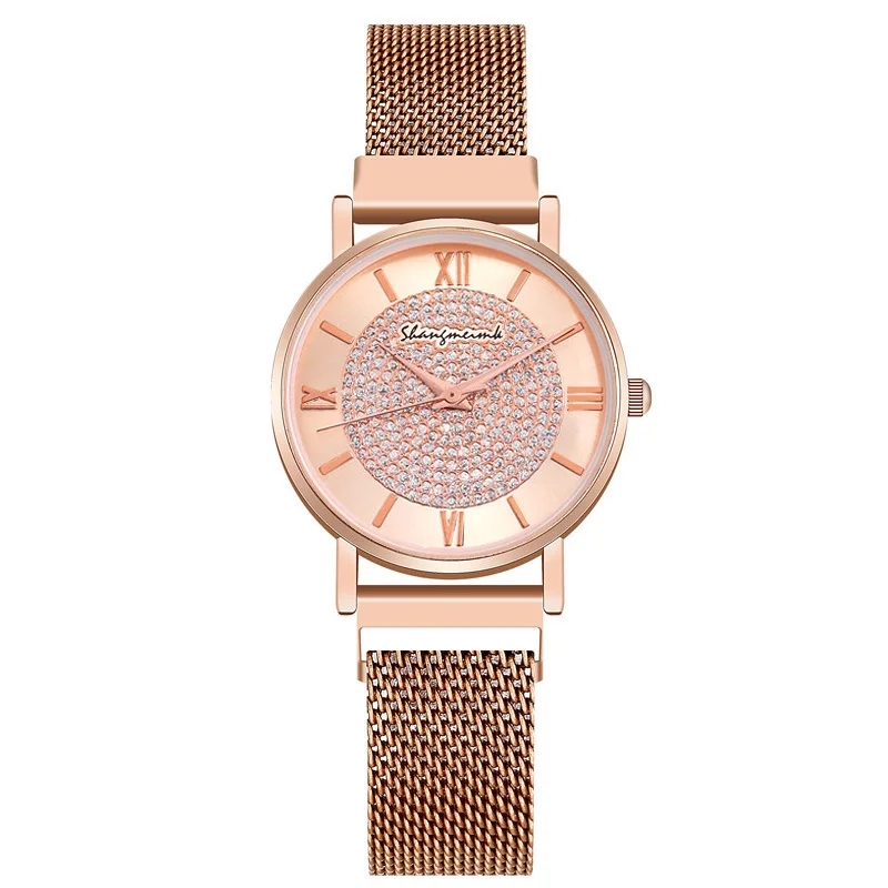 

WJ-8839 Quality Factory Low MOQ Luxury Quartz Watch Stainless Steel Simple Watch For Women Girls Stylish, Mix