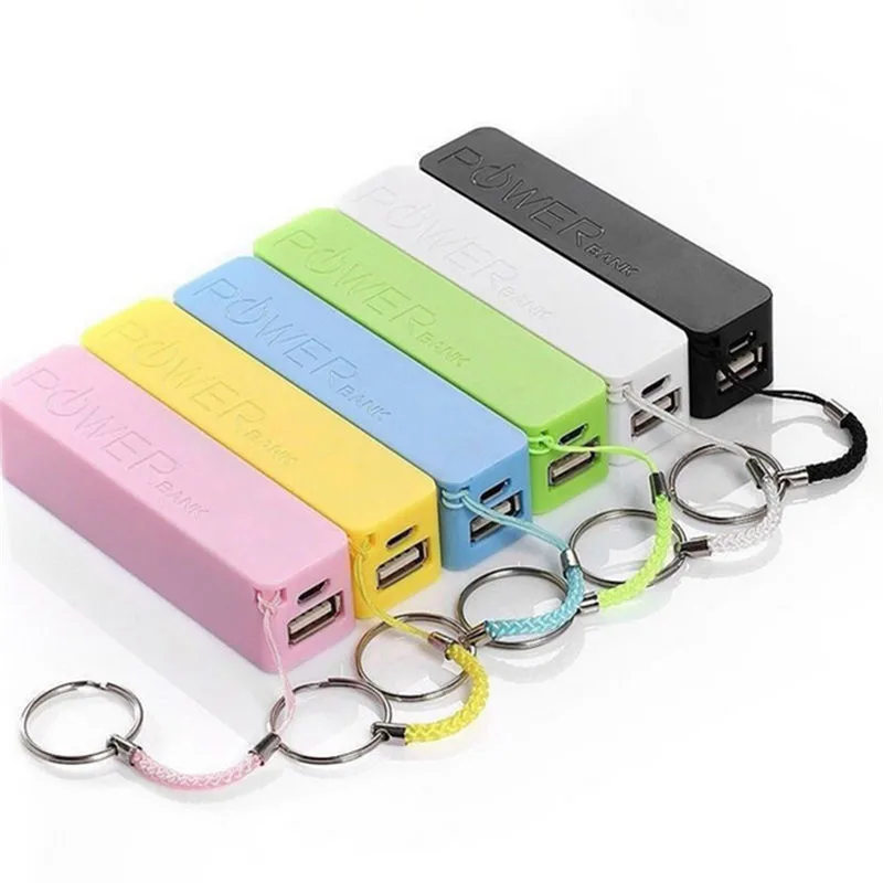 

Portable USB External Power Bank Case Pack Box Battery Charger No Battery Key Chain Power Bank, Customized color