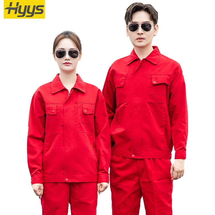 

Wear-resistant overalls of high quality cotton blended fabrics working coverall safety clothing labour suit