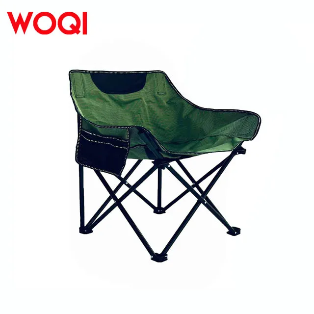 WOQI Ultra Light Customizable Portable Folding Moon Chair with Stainless Steel Frame for Outdoor Garden Park Use