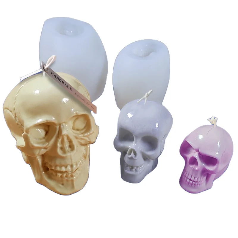 

RM4016 skull candle mold amazing candle moulds high quality candle molds