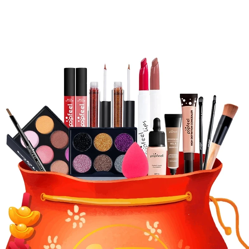 

Custom Manufacture Women Gift Eye Shadow Lipstick Makeup Brush Makeup Big Makeup Set