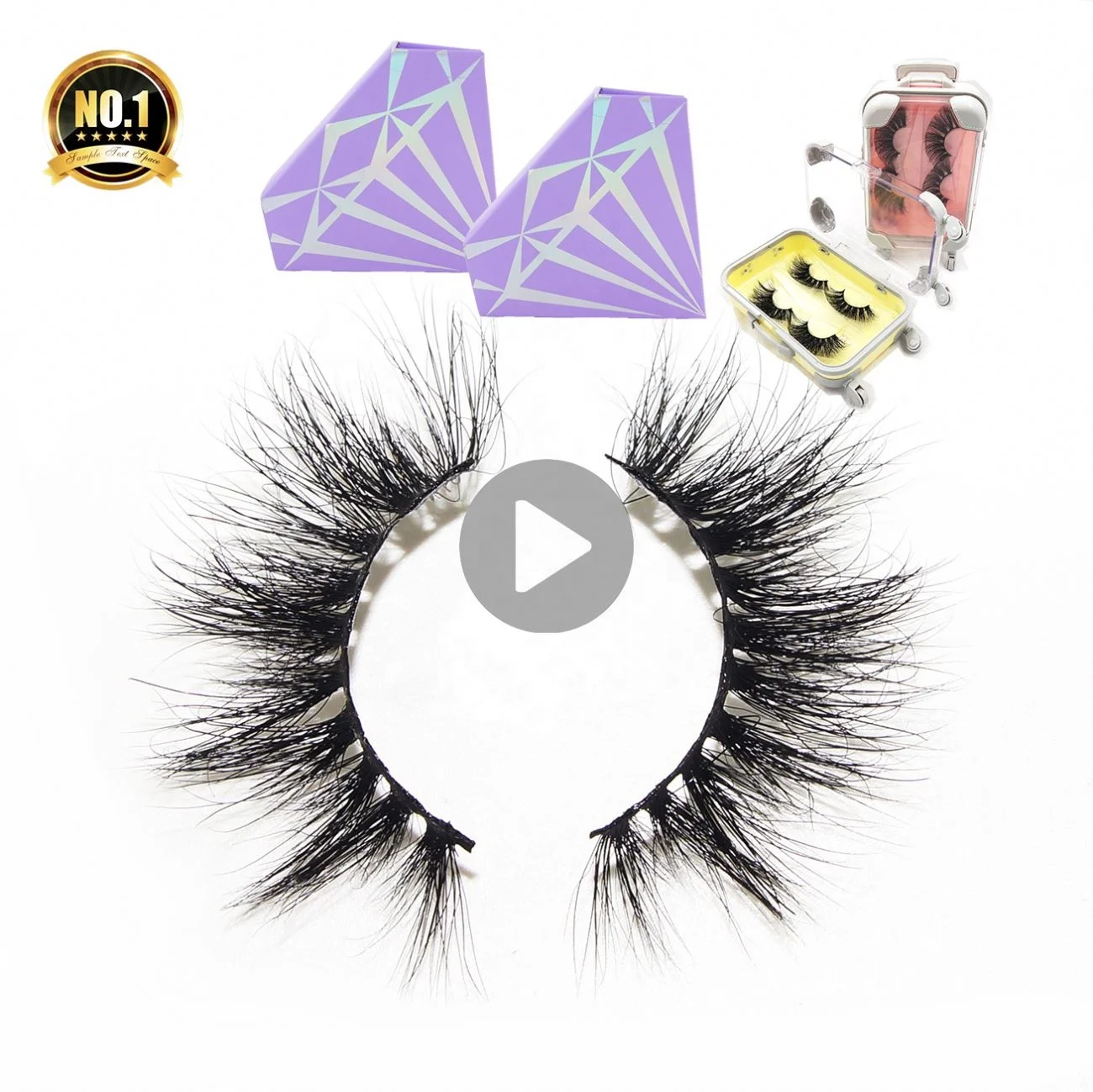 

A8 Free samples wholesale lashes best selling product vendors fluffy 20mm mink eyelash packaging lash box, Black