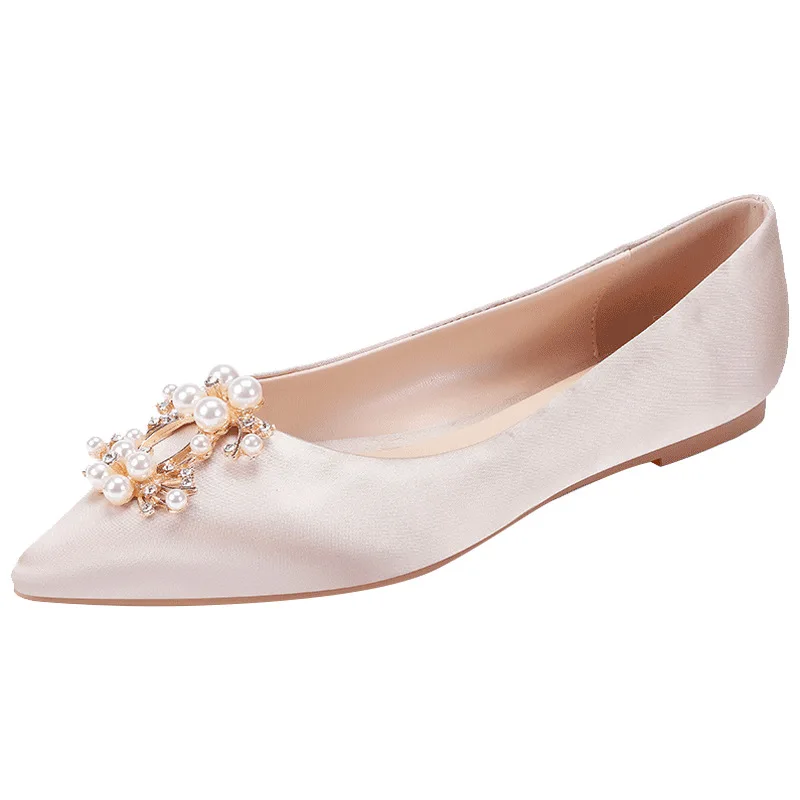 

2021 new women wedding shoes bridesmaid flat shoes, Picture