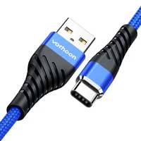 

Free Shipping Vothoon 3A Fast Charging Micro USB Type C Cable Mobile Phone Charging Cable 1m