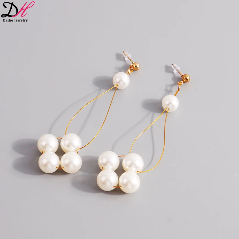 

2021 New Pearl Earrings Long Earrings Gold Plated Fashion For Women, Picture