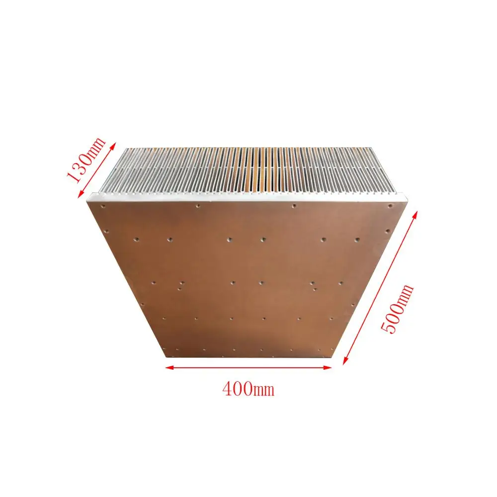 
Chinese high power stacked hollow sheet insert aluminum heatsink 500(W)*130(H)*400(L)mm 