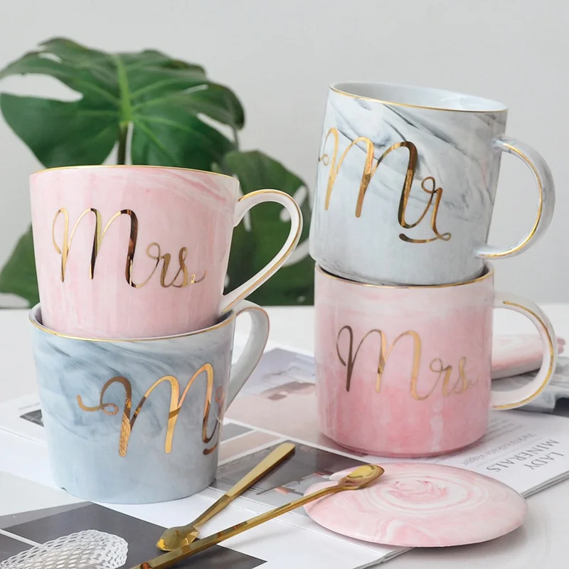 

YIDING MR MRS coffee ceramic+mugs wholesale custom logo Promotional printed ceramic mugs coffee mug, As is or customized