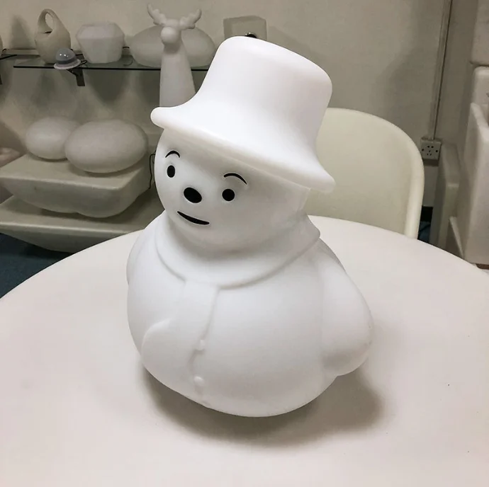 Christmas Gift Color Rechargeable Cute Children Snowman Silicone Kids Nursery Nightlight Lamp Baby Led Night Light For Kids