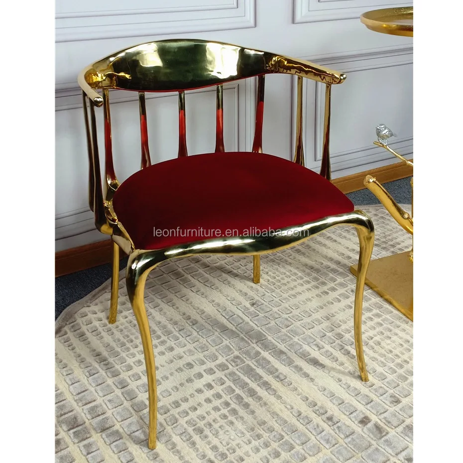 Italian Lounge Chair Luxury Design Nordic Bedroom Dressing Chair Copper