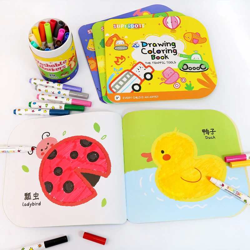 

Professional Kids Coloring Book Printing Preschool Art Drawing Doodle Toys Activity Book