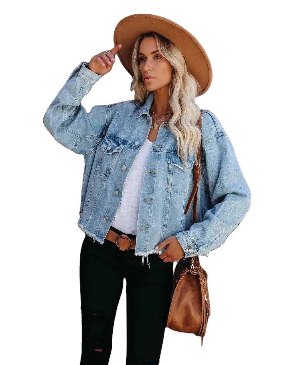 

jean jacket vintage washed denim jacket womens denim jacket with fringe