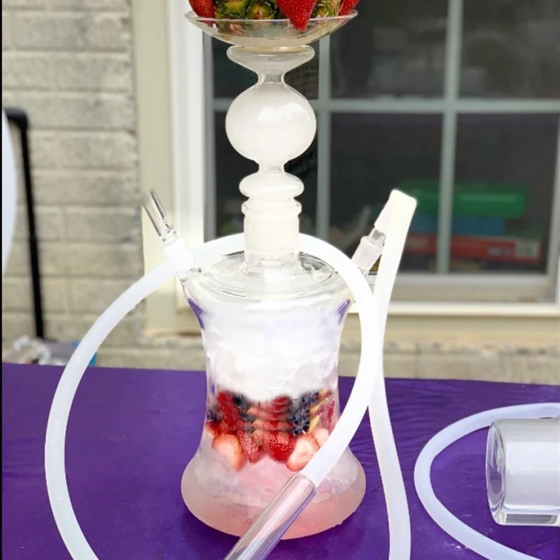 

2021 USA Popular The Led Fruit Glass Vase Hookah Water Pipe For Hokkah Shisha Sheesha