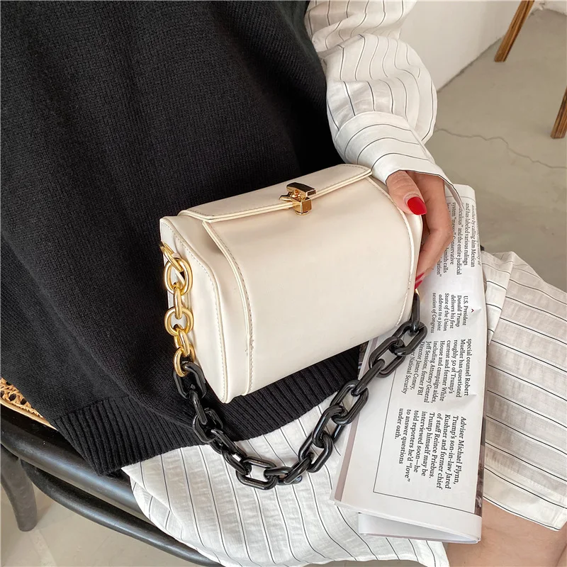 

Low price fashion niche simple chain box bag mini small square bag with chain shoulder cross-body bag