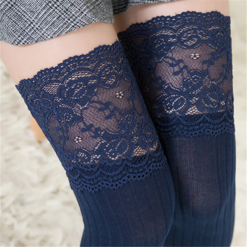 

OEM Wholesale Warrm America Custom Label Fashion Creative Non-slip Over Knee Women Lace Stockings