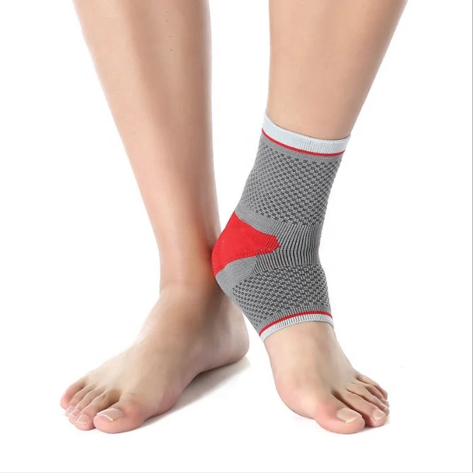 

Basketball football bandage protection compression support ankle support, Red+gray