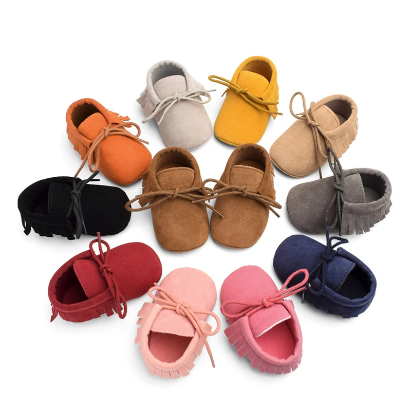 

Newborn Baby Shoes Girls Boys Soft Warm Nubuck Leather tassels Prewalker Anti-slip Shoes Sports Sneakers Footwear Shoes B1, As photo