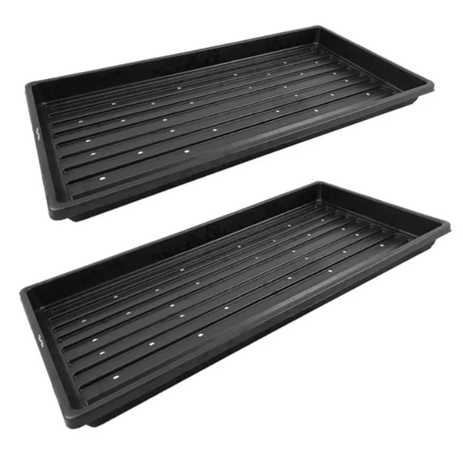 

Hot sale Heavy Duty Hydroponic Fodder Polystyrene Nursery seeding flat Trays 1020 tray with or without holes