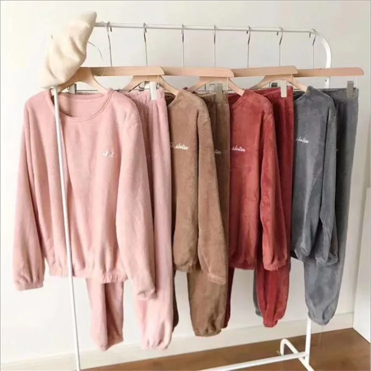 Wholesale price high quality sleepwear autumn winter women pajamas suit